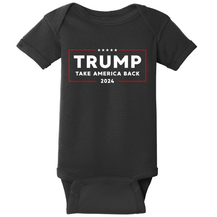 Donald Trump 2024 Take America Back USA United States Baby Bodysuit