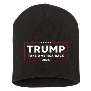 Donald Trump 2024 Take America Back USA United States Short Acrylic Beanie