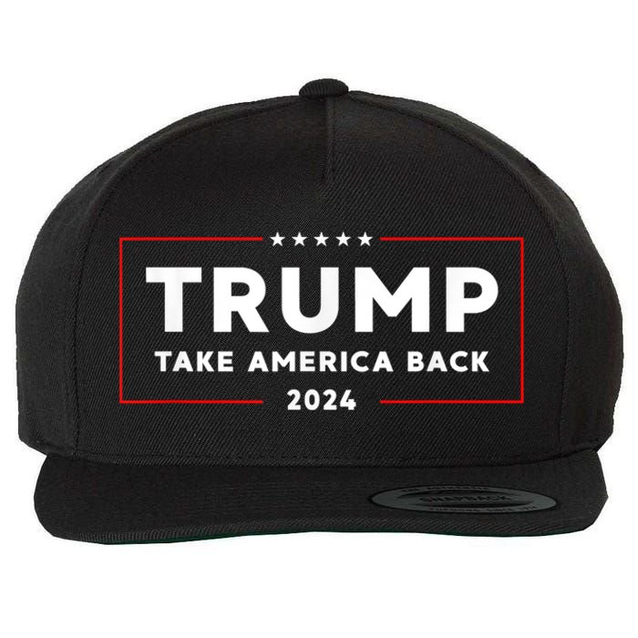 Donald Trump 2024 Take America Back USA United States Wool Snapback Cap