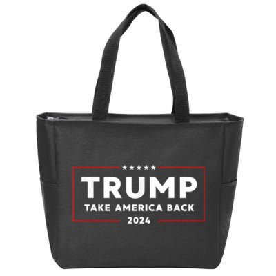 Donald Trump 2024 Take America Back USA United States Zip Tote Bag