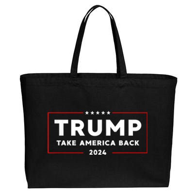 Donald Trump 2024 Take America Back USA United States Cotton Canvas Jumbo Tote