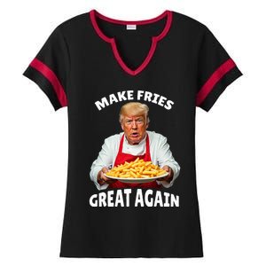 Donald Trump 2024 French Fry Make French Fries Great Again Ladies Halftime Notch Neck Tee