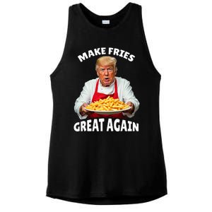 Donald Trump 2024 French Fry Make French Fries Great Again Ladies PosiCharge Tri-Blend Wicking Tank