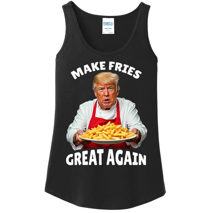 Donald Trump 2024 French Fry Make French Fries Great Again Ladies Essential Tank