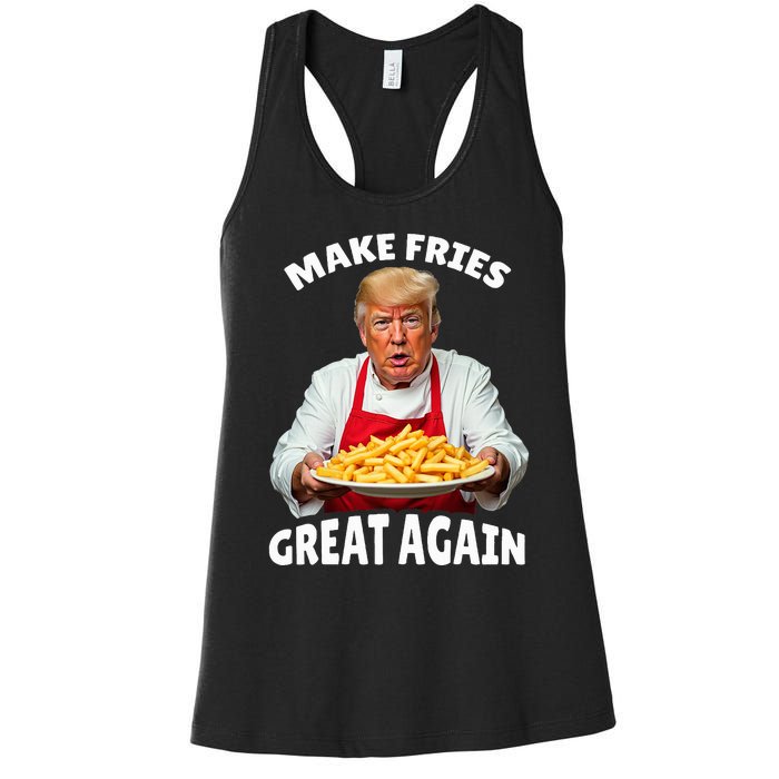 Donald Trump 2024 French Fry Make French Fries Great Again Women's Racerback Tank