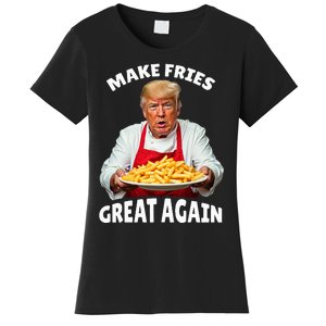 Donald Trump 2024 French Fry Make French Fries Great Again Women's T-Shirt