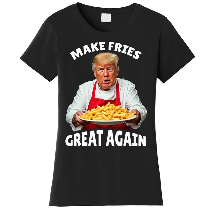 Donald Trump 2024 French Fry Make French Fries Great Again Women's T-Shirt