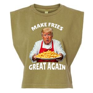 Donald Trump 2024 French Fry Make French Fries Great Again Garment-Dyed Women's Muscle Tee