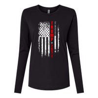 Donald Trump 2024 Take America Back American Flag Patriotic Womens Cotton Relaxed Long Sleeve T-Shirt