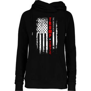 Donald Trump 2024 Take America Back American Flag Patriotic Womens Funnel Neck Pullover Hood