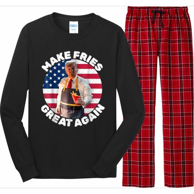 Donald Trump 2024 French Fry Make French Fries Great Again Long Sleeve Pajama Set