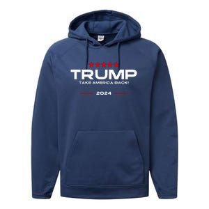 Donald Trump 2024 Take America Back Election Performance Fleece Hoodie