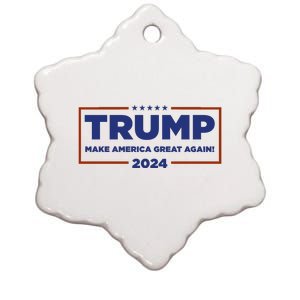 Donald Trump 2024 Make America Great Again MAGA Ceramic Star Ornament