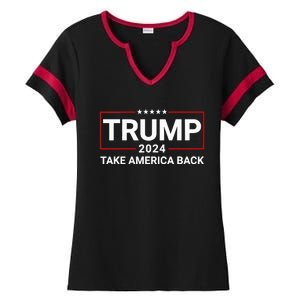 Donald Trump 2024 Take America Back Election The Return Ladies Halftime Notch Neck Tee