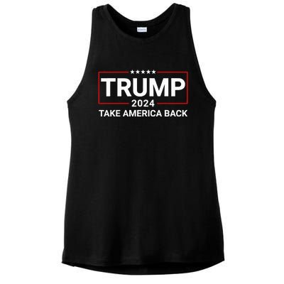 Donald Trump 2024 Take America Back Election The Return Ladies PosiCharge Tri-Blend Wicking Tank