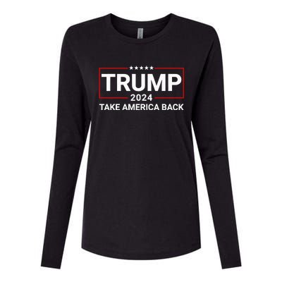 Donald Trump 2024 Take America Back Election The Return Womens Cotton Relaxed Long Sleeve T-Shirt