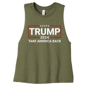 Donald Trump 2024 Take America Back Election The Return Women's Racerback Cropped Tank