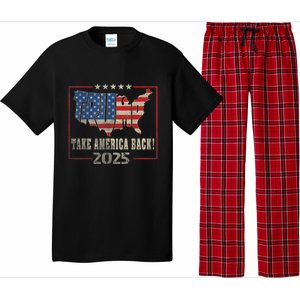 Donald Trump 2025 Take America Back American Flag Patriotic Pajama Set