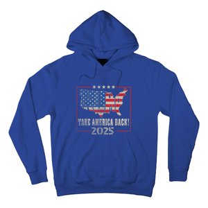 Donald Trump 2025 Take America Back American Flag Patriotic Hoodie