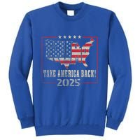 Donald Trump 2025 Take America Back American Flag Patriotic Tall Sweatshirt