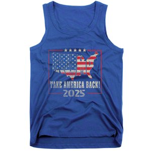 Donald Trump 2025 Take America Back American Flag Patriotic Tank Top