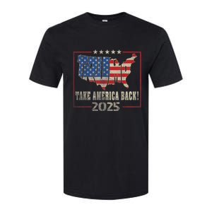 Donald Trump 2025 Take America Back American Flag Patriotic Softstyle CVC T-Shirt