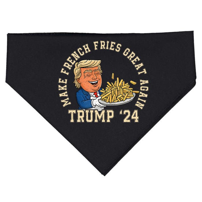 Donald Trump 2024 French Fry Make French Fries Great Again USA-Made Doggie Bandana