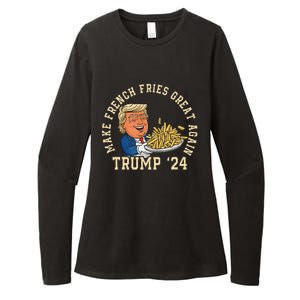 Donald Trump 2024 French Fry Make French Fries Great Again Womens CVC Long Sleeve Shirt