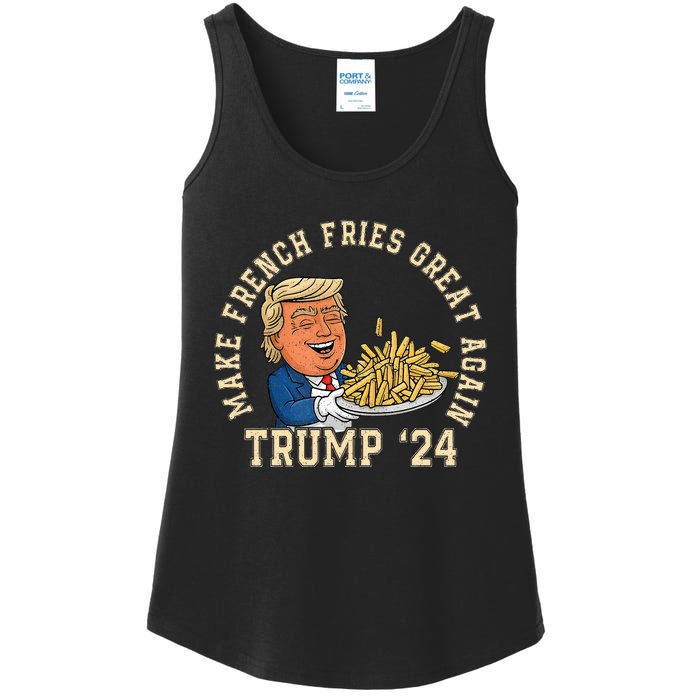 Donald Trump 2024 French Fry Make French Fries Great Again Ladies Essential Tank