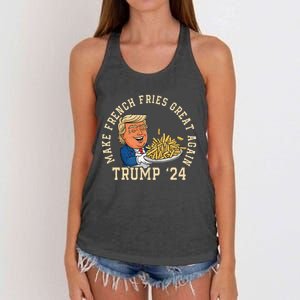 Donald Trump 2024 French Fry Make French Fries Great Again Women's Knotted Racerback Tank