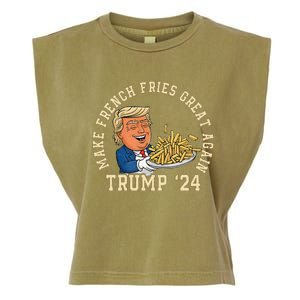 Donald Trump 2024 French Fry Make French Fries Great Again Garment-Dyed Women's Muscle Tee