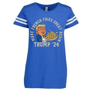 Donald Trump 2024 French Fry Make French Fries Great Again Enza Ladies Jersey Football T-Shirt