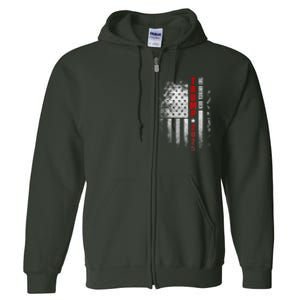 Donald Trump 2025 Take America Back American Flag Full Zip Hoodie