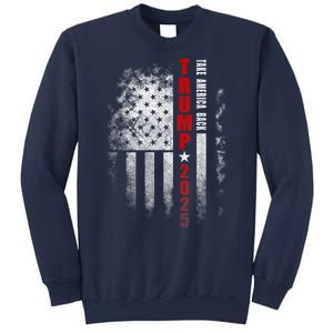 Donald Trump 2025 Take America Back American Flag Sweatshirt