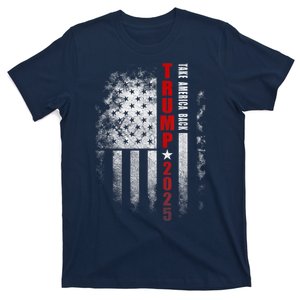 Donald Trump 2025 Take America Back American Flag T-Shirt