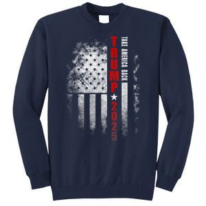 Donald Trump 2025 Take America Back American Flag Tall Sweatshirt