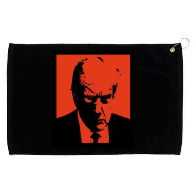 Donald Trump 2024 Mug Shot 4547 Red Gift Grommeted Golf Towel