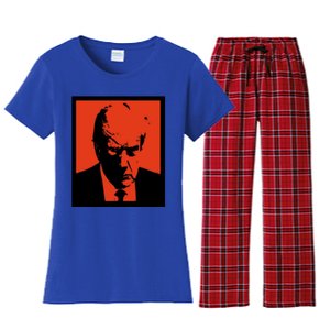 Donald Trump 2024 Mug Shot 4547 Red Gift Women's Flannel Pajama Set