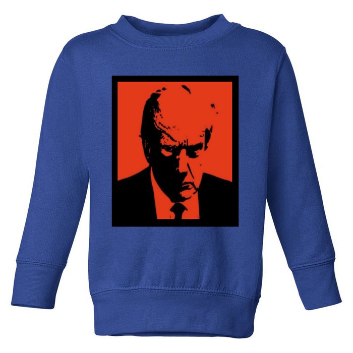 Donald Trump 2024 Mug Shot 4547 Red Gift Toddler Sweatshirt