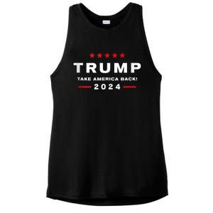 Donald Trump 2024 Take America Back Usa United States Ladies PosiCharge Tri-Blend Wicking Tank