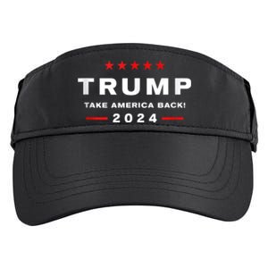 Donald Trump 2024 Take America Back Usa United States Adult Drive Performance Visor