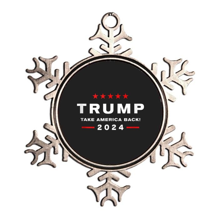 Donald Trump 2024 Take America Back Usa United States Metallic Star Ornament