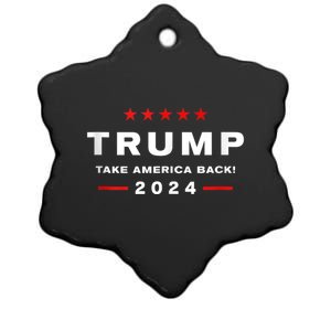 Donald Trump 2024 Take America Back Usa United States Ceramic Star Ornament