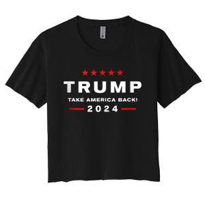 Donald Trump 2024 Take America Back Usa United States Women's Crop Top Tee