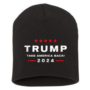 Donald Trump 2024 Take America Back Usa United States Short Acrylic Beanie