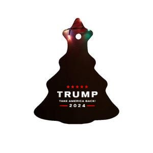 Donald Trump 2024 Take America Back Usa United States Ceramic Tree Ornament