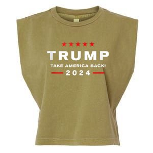 Donald Trump 2024 Take America Back Usa United States Garment-Dyed Women's Muscle Tee