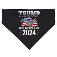 Donald Trump 2024 Take America Back Usa United States USA-Made Doggie Bandana