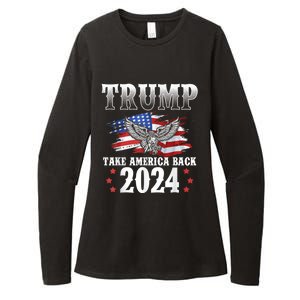 Donald Trump 2024 Take America Back Usa United States Womens CVC Long Sleeve Shirt