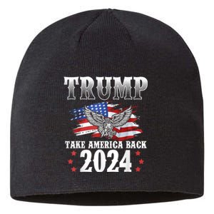 Donald Trump 2024 Take America Back Usa United States Sustainable Beanie